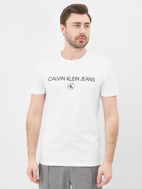 Акція на Футболка Calvin Klein Jeans 10568.2 XL (50) Біла від Rozetka