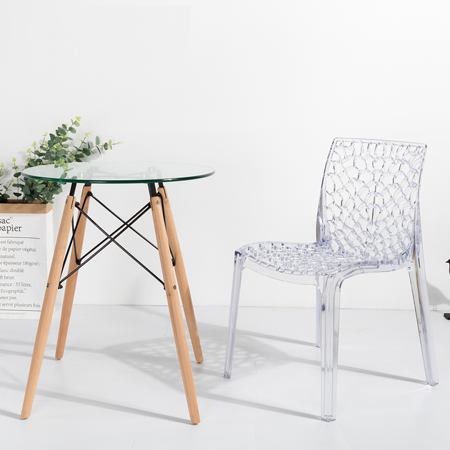 Стол обеденный Имз Eames 80 см стекло - изображение 2