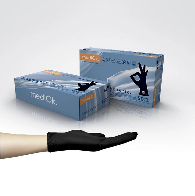 Перчатки медицинские Нитрил+Винил (Витрил) XL, MediOk - изображение 1