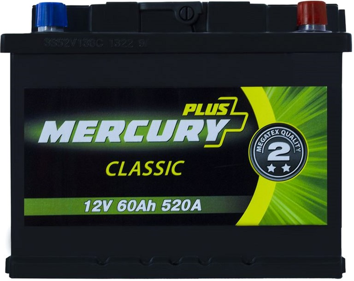 Автомобильный аккумулятор Mercury Classic Plus 60А (-/+) (520EN) (P47295) - изображение 2