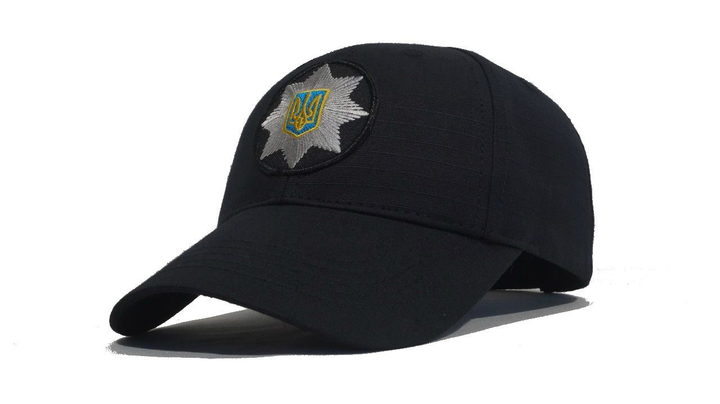 Кепка - бейсболка Trend поліції України 58-59 чорна 051-17-POLSH - зображення 1