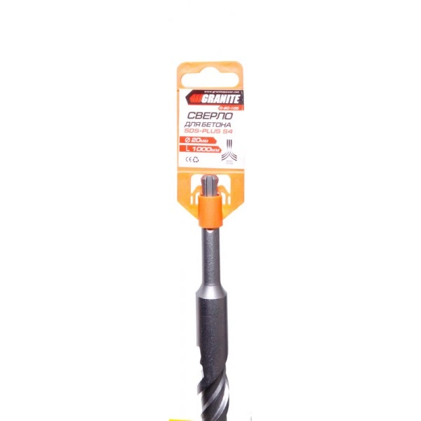 Сверло для бетона GRANITE GM SDS-PLUS S4 20*1000 мм (0-20-100) - изображение 2