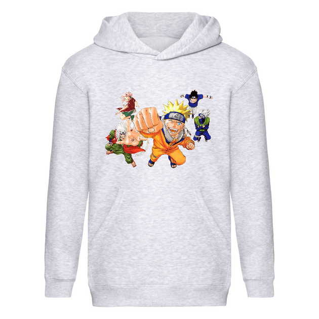 Худи детская Наруто 0012 (Naruto) серый (NAR gry 0012) 152 см от ...