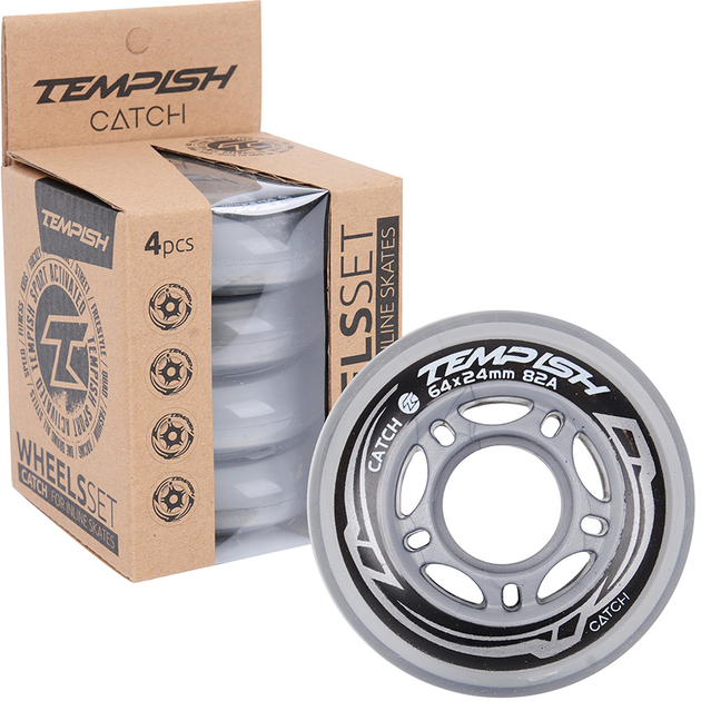 Колеса для роликов Tempish Catch 64 x 24 мм 82A 4 шт (10100023) 