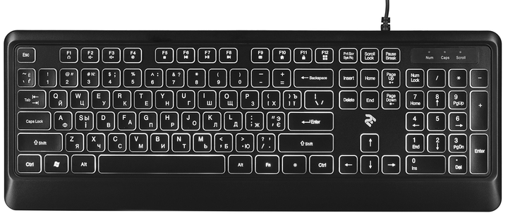 Клавиатура проводная 2E KS110 Illuminated USB (2E-KS110UB) - изображение 1