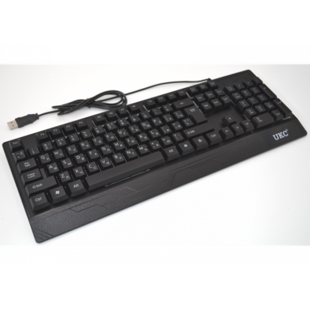 Дротова клавіатура + мишка UKC M710 Plug & Play з підсвічуванням російська розкладка - зображення 4