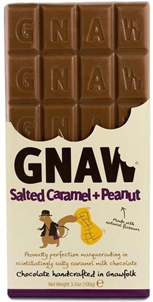 Шоколад Gnaw молочный с соленой карамелью 100 г (5060463492076) - изображение 1