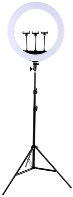 Кільцева LED лампа Puluz HQ TBD01123671 18" + штатив 2.1 м - зображення 1