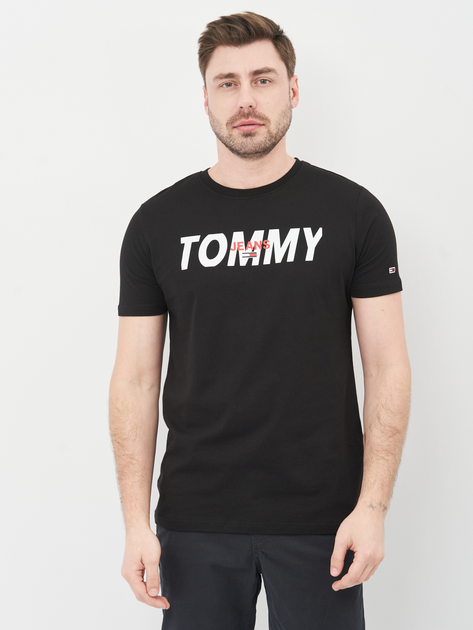 Акція на Футболка Tommy Jeans 10605.1 L (48) Чорна від Rozetka