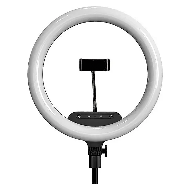 Кольцевая LED лампа селфи подсветка набор блогера Ring Light AL-360 36см 220V с 1 креплением для телефона + пульт - Фото 9 Кольцевая LED лампа селфи подсветка набор блогера Ring Light AL-360 36см 220V с 1 креплением для телефона + пульт - изображение 9