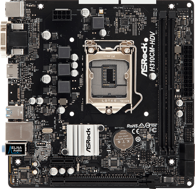 Материнская плата ASRock H310CM-HDV (s1151, Intel H310, PCI-Ex16 ...