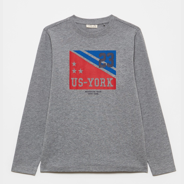 Футболка с длинными рукавами OVS 1159316 146 см Grey (8055203513897) - изображение 1