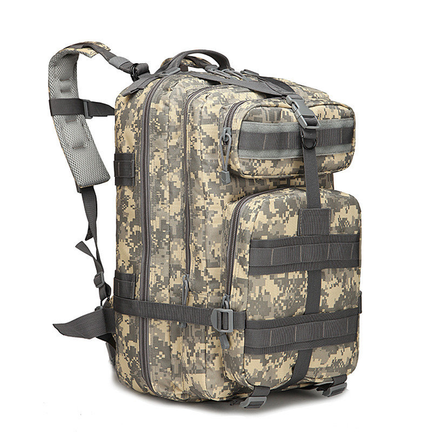 Тактичний штурмової військовий рюкзак 45 літрів Сірий піксель HunterArmor - зображення 1