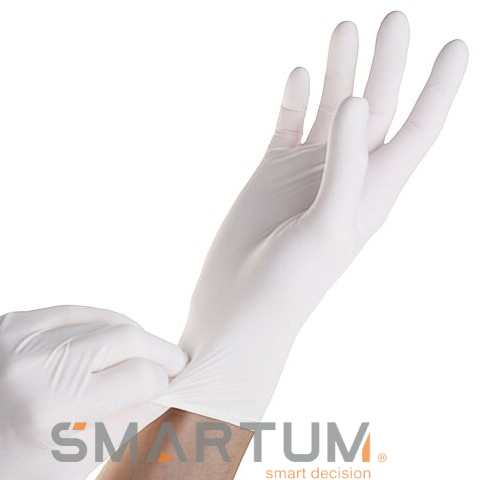Перчатки нитриловые одноразовые нестерильные без пудры SFM 3 г размер L 200 шт - 100 пар Белые - изображение 2