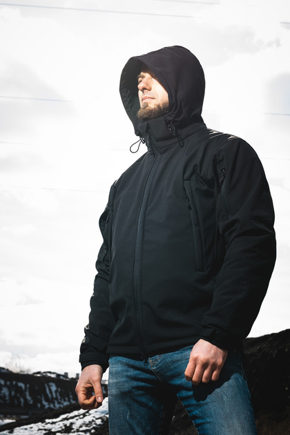 Тактична куртка Tactic Urban Black Софт Шелл M - зображення 1
