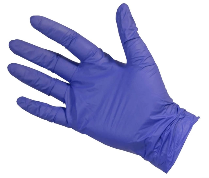 Перчатки Нитриловые Неопудренные CARE365 Фиолетовые M; L (100 шт) - изображение 1