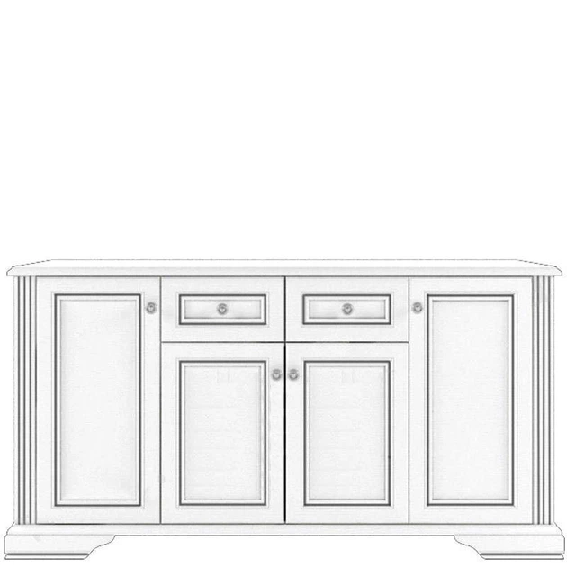 Комод Вайт 4D2S/1785*450*935 из ДСП та МДФ цвет Ясень снежный Gerbor Holding - зображення 2
