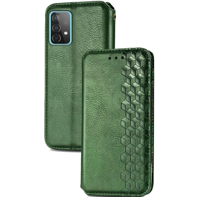 Шкіряний чохол книжка GETMAN Cubic (PU) для Samsung Galaxy A32 4G Зелений - Фото 2 Шкіряний чохол книжка GETMAN Cubic (PU) для Samsung Galaxy A32 4G Зелений - зображення 2