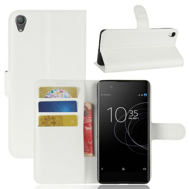 Чохол-книжка Litchie Wallet для Sony Xperia XA1 Plus G3412 Білий - Фото 1 Чохол-книжка Litchie Wallet для Sony Xperia XA1 Plus G3412 Білий - зображення 1