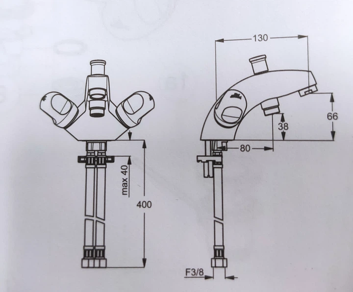Смеситель для раковины IDEAL STANDARD ALFA NEW В1875АА - Фото 3 Смеситель для раковины IDEAL STANDARD ALFA NEW В1875АА - изображение 3