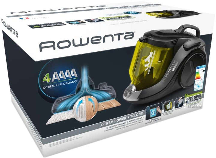 Пылесос без мешка ROWENTA X-Trem Power Cyclonic RO6984EA 4AAAA Ecomotor - Фото 8 Пылесос без мешка ROWENTA X-Trem Power Cyclonic RO6984EA 4AAAA Ecomotor - изображение 8