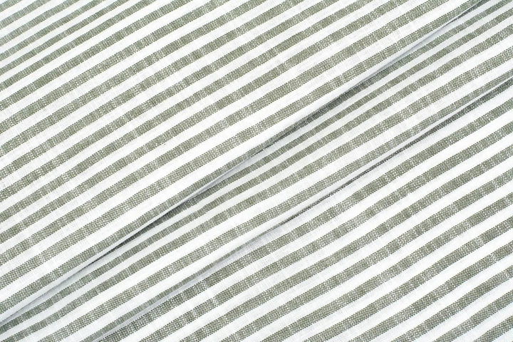 Ткань Коттон с эффектом льна полоска хаки пог. м. (12008) - Фото 2 Ткань Коттон с эффектом льна полоска хаки пог. м. (12008) - изображение 2