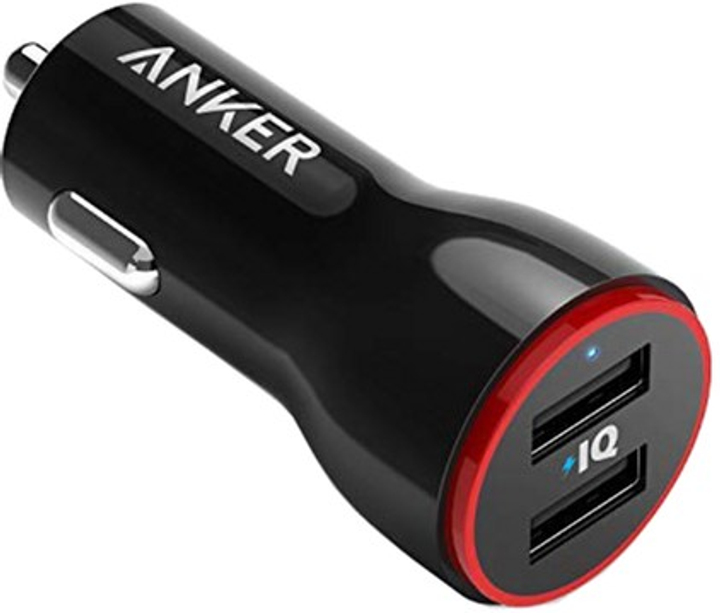 Автомобильное зарядное устройство Anker PowerDrive 2 24W 2xUSB V3 Black ...