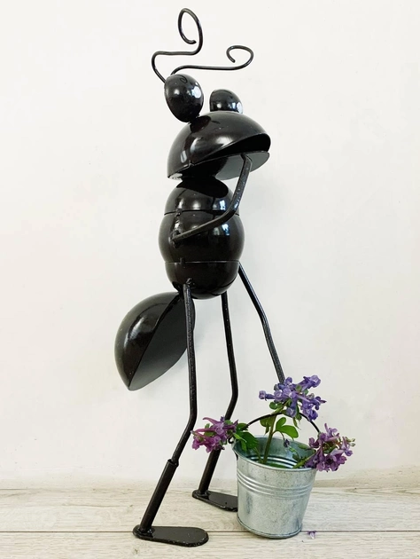 Декоративна фігурка для саду VITANDE Мураха з відром 45 см чорний (VAD-002) - изображение 1