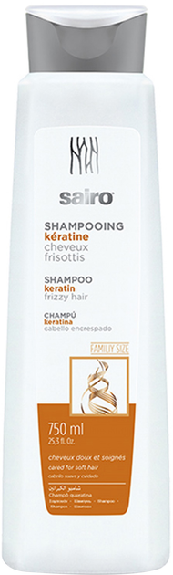 Акція на Шампунь з кератином для кучерявого волосся Sairo Shampoo Keratin Frizzy Hair 750 мл від Rozetka