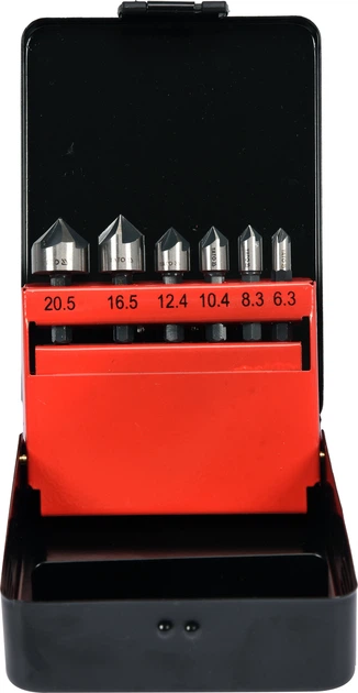 Набор зенковок конических по металлу YATO HEX-1/4