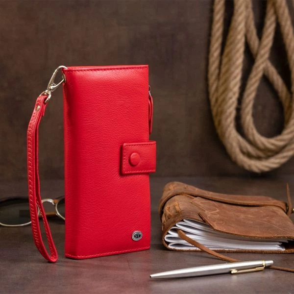 Женский кожаный кошелек ST Leather 19281 Красный - Фото 5 Женский кожаный кошелек ST Leather 19281 Красный - изображение 5