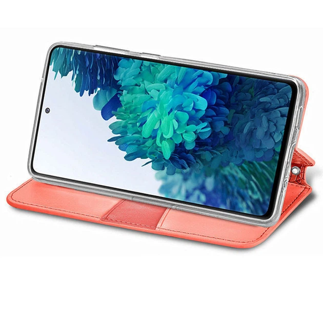 Чохол книжка на Samsung Galaxy A52 4G, A52 5G, для самсунг Галаксі А52 штучна шкіра на застібці червоний - зображення 2