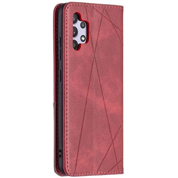 Чехол-книжка с кармашками UniCase Geometric Pattern для Samsung Galaxy A32 (А325) - Red - изображение 4