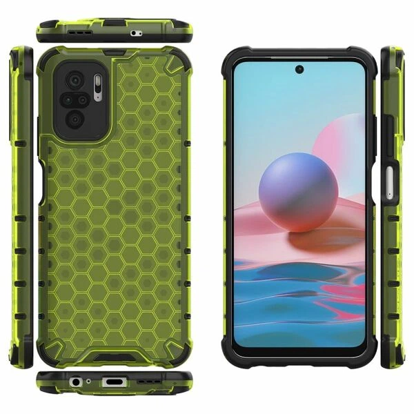 Захисний чохол Deexe Honeycomb Series для Xiaomi Redmi Note 10 / Note 10s / Poco M5s - Green - Фото 2 Захисний чохол Deexe Honeycomb Series для Xiaomi Redmi Note 10 / Note 10s / Poco M5s - Green - зображення 2