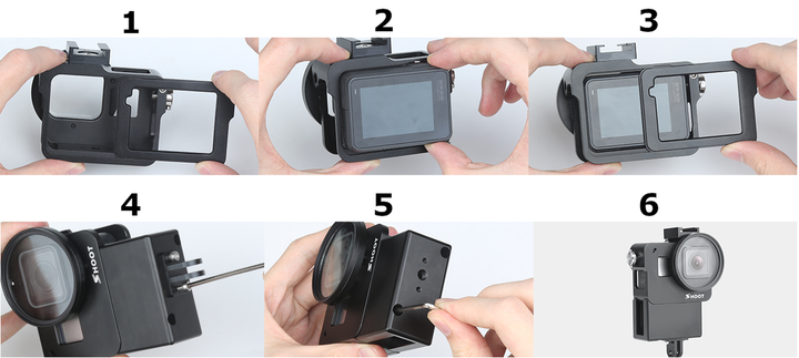 Алюминиевый корпус для экшн камер GoPro Hero 5, 6, 7 с фильтром 52 UV и отсеком для микрофона (код № XTGP539) - Фото 6 Алюминиевый корпус для экшн камер GoPro Hero 5, 6, 7 с фильтром 52 UV и отсеком для микрофона (код № XTGP539) - изображение 6