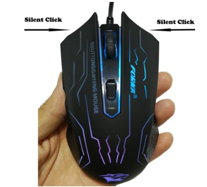Игровая мышь Forka Silence Gaming Mouse + коврик, проводная с подсветкой (sv0405) - изображение 6