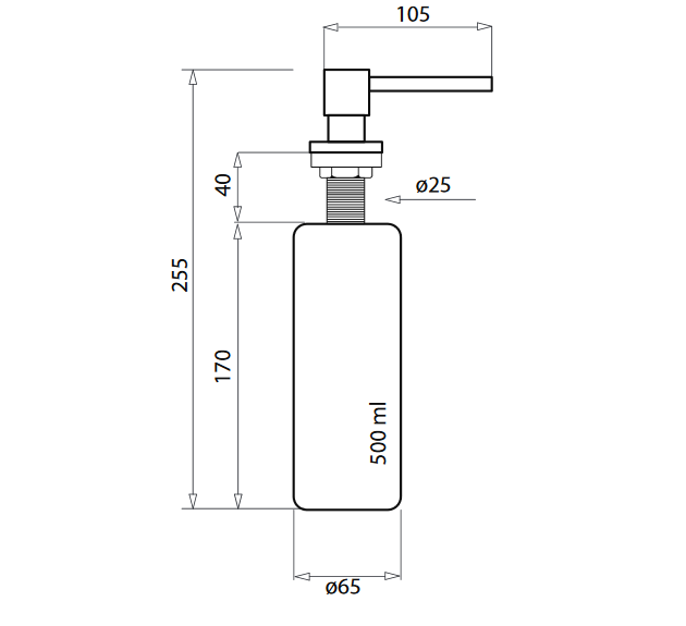 Дозатор для рідкого мила Aquasanita DQ-501, Copper - зображення 3
