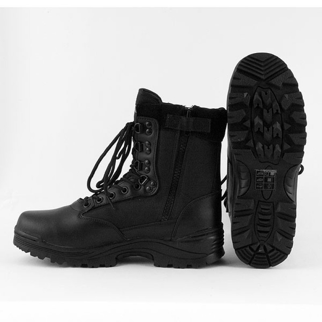 Берцы TACTICAL BOOT M.YKK ZIPPER SCHWARZ черные Miltec (41) низкие цены, кредит, оплата