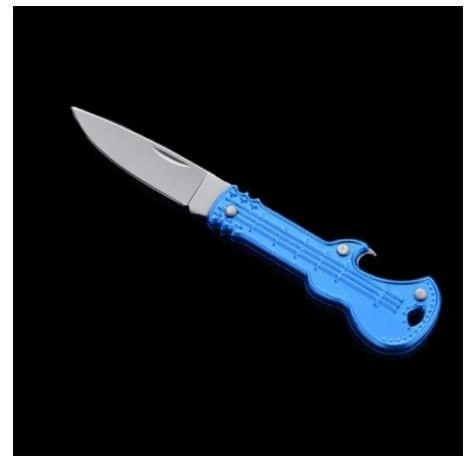 Брелок-нож + открывалка для ключей 12.2 cm Синий (sv0253) - изображение 1