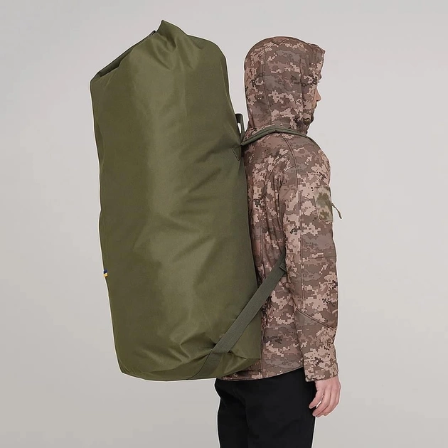 Тактическая транспортная сумка-баул мешок армейский Trend олива на 100 л с Oxford 600 Flat 0053 - изображение 2