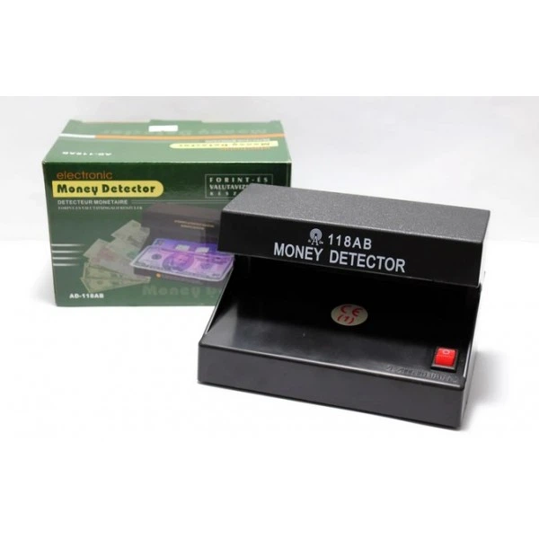 Детектор Валют ультрафиолетовый Money Detector AD-118 AB ультрафиолетовая лампа для денег от батареек АА и сети Черный (661002) - изображение 3