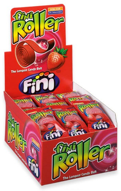 Упаковка жевательного мармелада Fini Роллер клубника 20 г х 40 шт ...