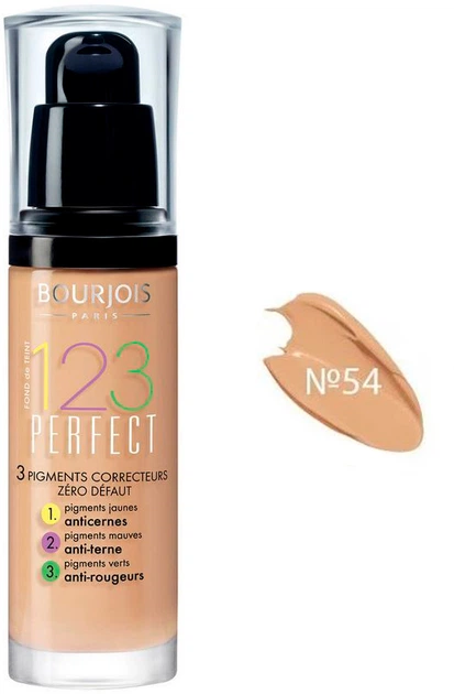 Podkład do twarzy Bourjois 1.2.3. Perfect Spf10 54 Beige 30 ml (3052503635408) - obraz 2