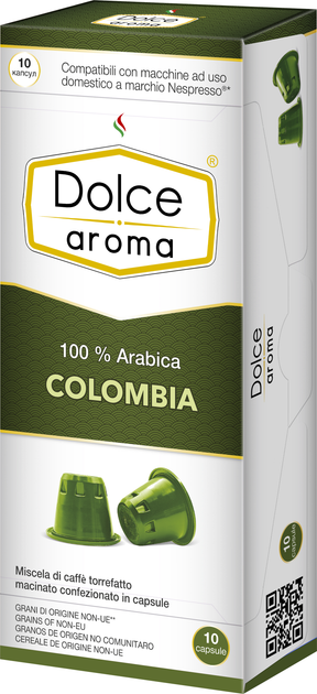 Акція на Капсула Dolce Aroma Colombia для системи Nespresso 5 г х 10 шт. від Rozetka