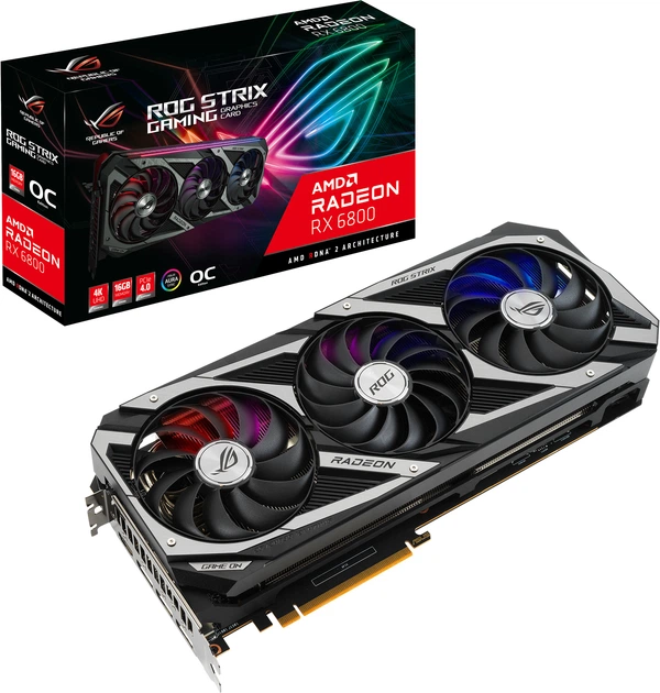 Видеокарта Asus PCI-Ex Radeon RX 6800 ROG Strix Gaming OC 16GB