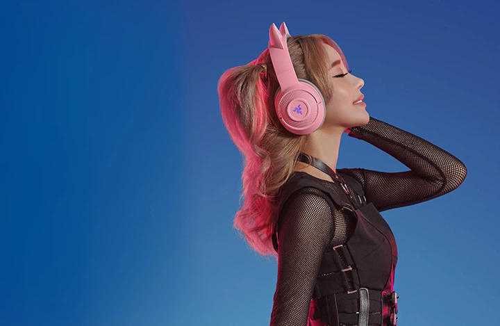 新品未使用タグ付　ronharman sz Kitty Top pink Наушники RAZER Kraken BT Kitty Edition, Quartz Pink (RZ04-03520100