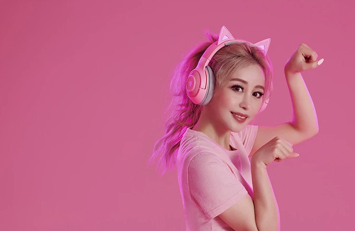 新品未使用タグ付　ronharman sz Kitty Top pink Наушники RAZER Kraken BT Kitty Edition, Quartz Pink (RZ04-03520100