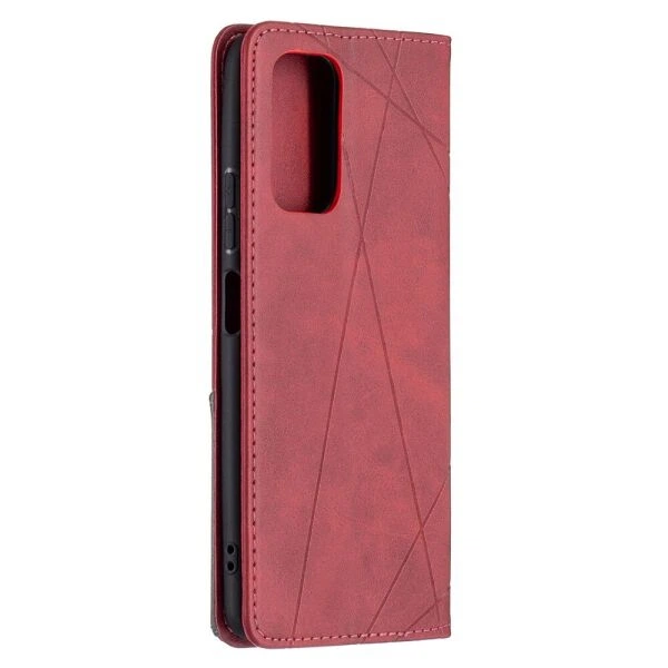 Чехол-книжка с кармашками UniCase Geometric Pattern для Xiaomi Redmi Note 10 Pro - Red - изображение 5