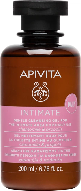 Нежный гель для интимной гигиены Apivita Intimate для ежедневного использования 200 мл (5201279071066) - Фото 1 Нежный гель для интимной гигиены Apivita Intimate для ежедневного использования 200 мл (5201279071066) - изображение 1