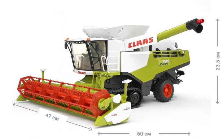 Іграшка-комбайн Bruder Claas Lexion 780 Terra Trac Combine harvester (02119) - зображення 2